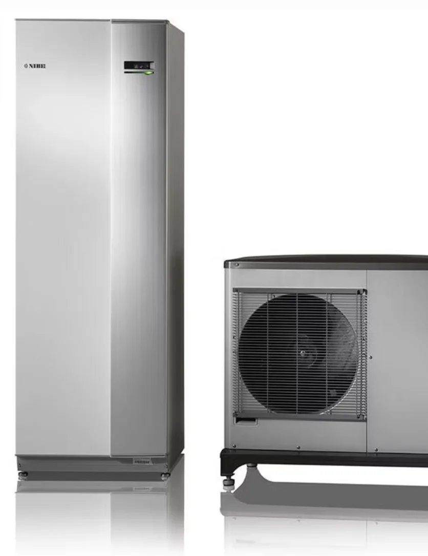 Nibe air to water heat pump indoor and outdoor units